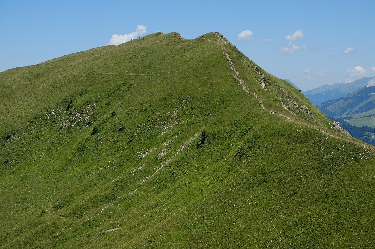 La montagne de Sulens vue depuis le Petit Sulens en août 2021.